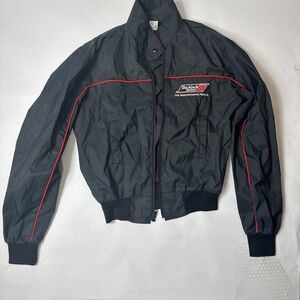 Vintage Blackjack Headers Windbreaker Jacket Women’s XL (Men’s Small) Black